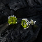 Peridot-African-Hazel-Solitaire-Stud-Green-925-Sterling-Silver-Earring