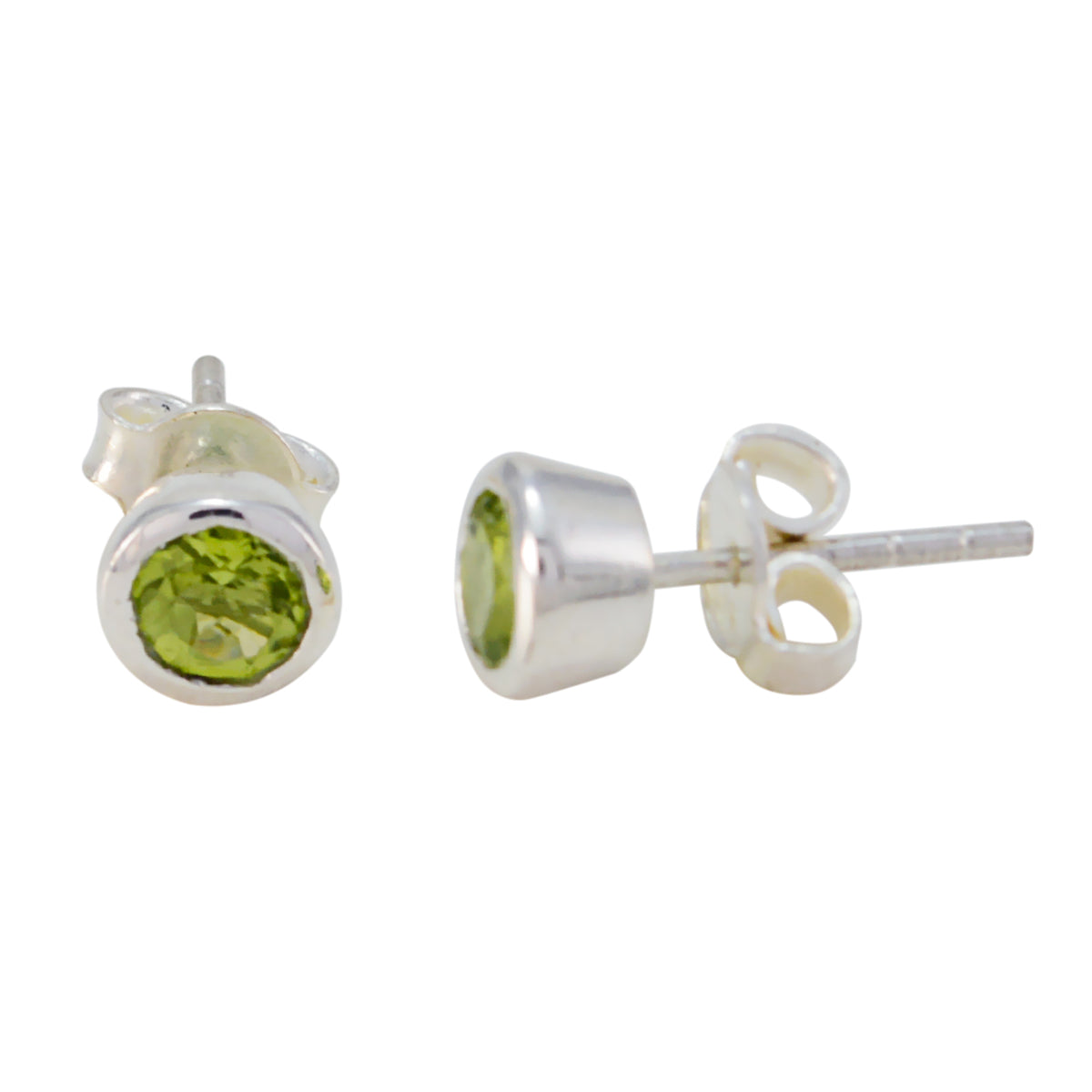 Peridot-Russian-Ida-Solitaire-Stud-Green-Silver-Earring