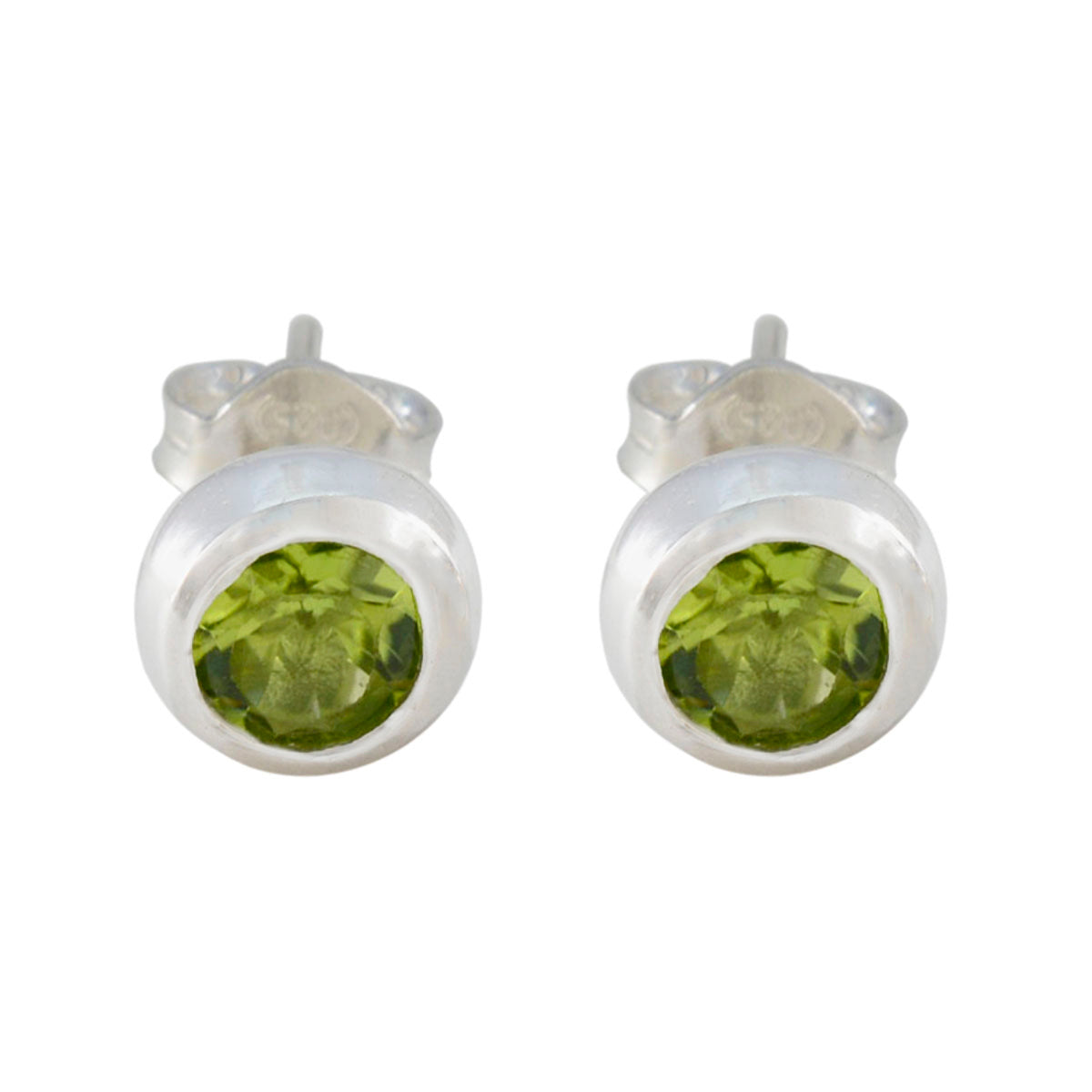 Peridot-Australian-Eliza-Solitaire-Stud-Green-92.5-Silver-Earring Imagen principal del producto