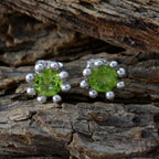 Peridot-Moroccan-Ines-Solitaire-Stud-Green-Silver-Earring