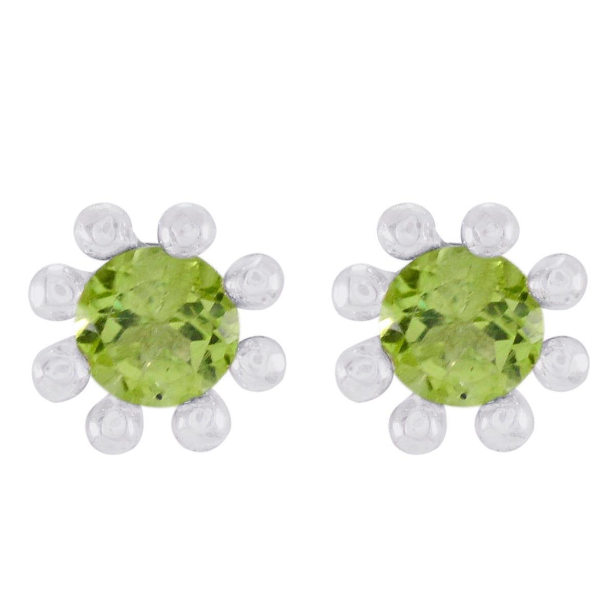 Peridot-Moroccan-Ines-Solitaire-Stud-Green-Silver-Earring