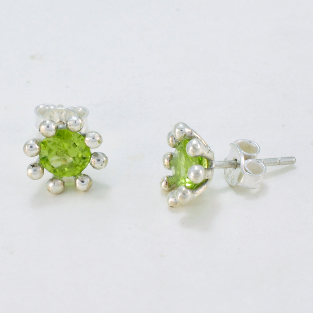 Peridot-Moroccan-Ines-Solitaire-Stud-Green-Silver-Earring