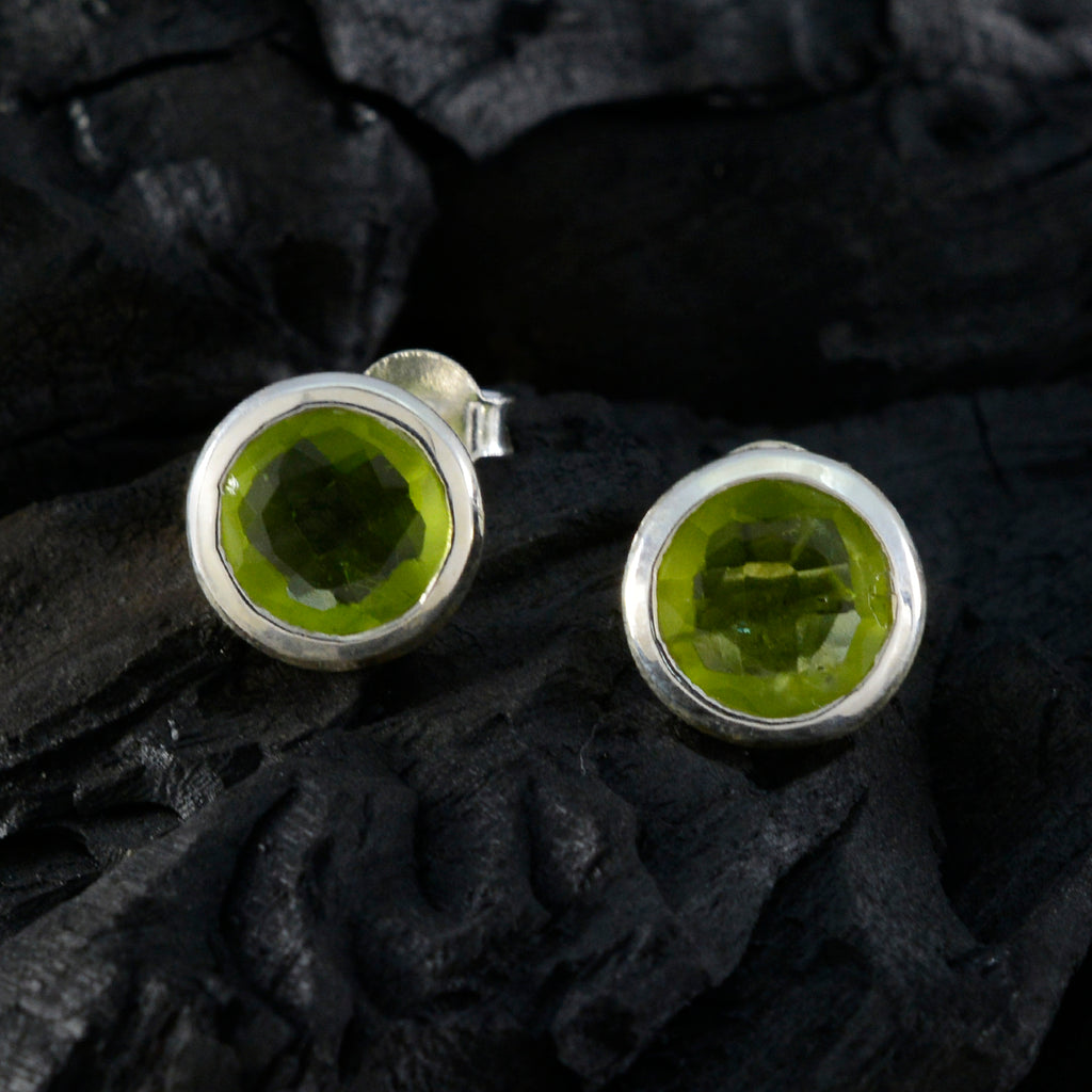 Peridot-Mexican-Yuki-Solitaire-Stud-Green-Silver-Earring