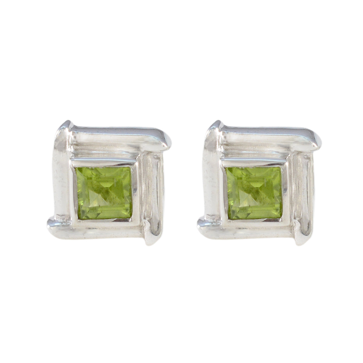 Peridot-American-Amanda-Solitaire-Stud-Green-92.5-Silver-Earring Imagen principal del producto