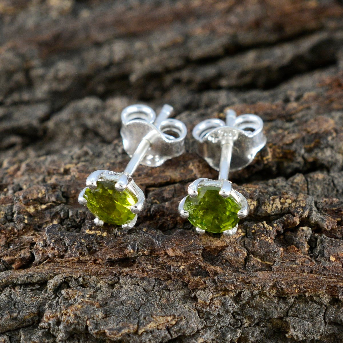 Peridot-American-Aiko-Solitaire-Stud-Green-925-Sterling-Silver-Earring