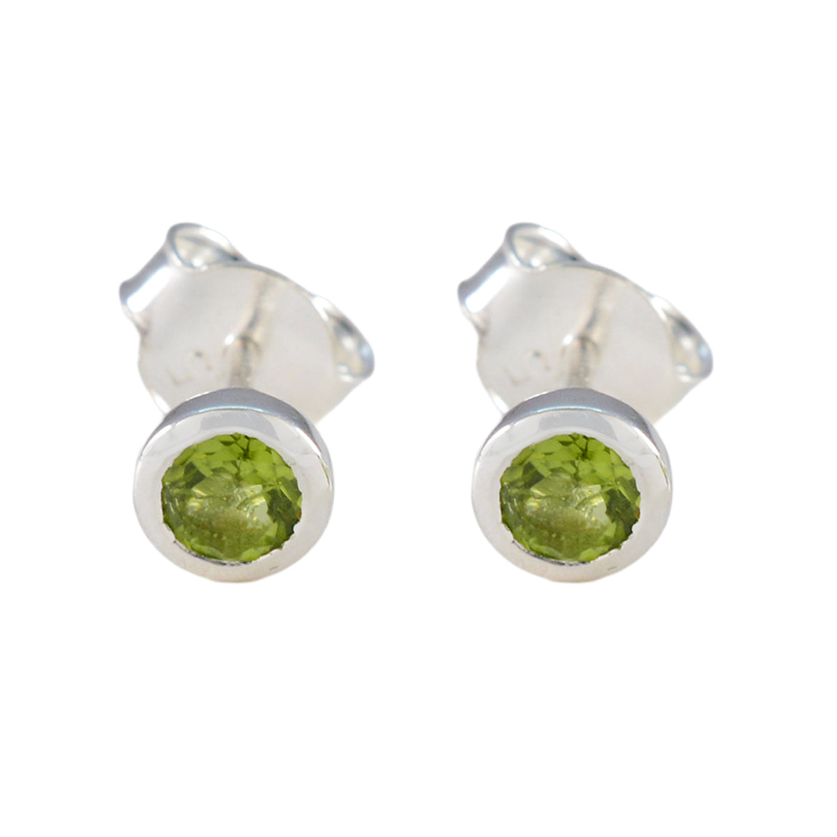 Peridot-American-Mei-Solitaire-Stud-Green-Silver-Earring