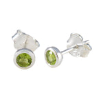 Peridot-American-Mei-Solitaire-Stud-Green-Silver-Earring