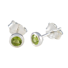 Peridot-American-Mei-Solitaire-Stud-Green-Silver-Earring