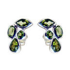 Peridot-Egyptian-Inès-multiple-Stud-Green-92.5-Silver-Earring