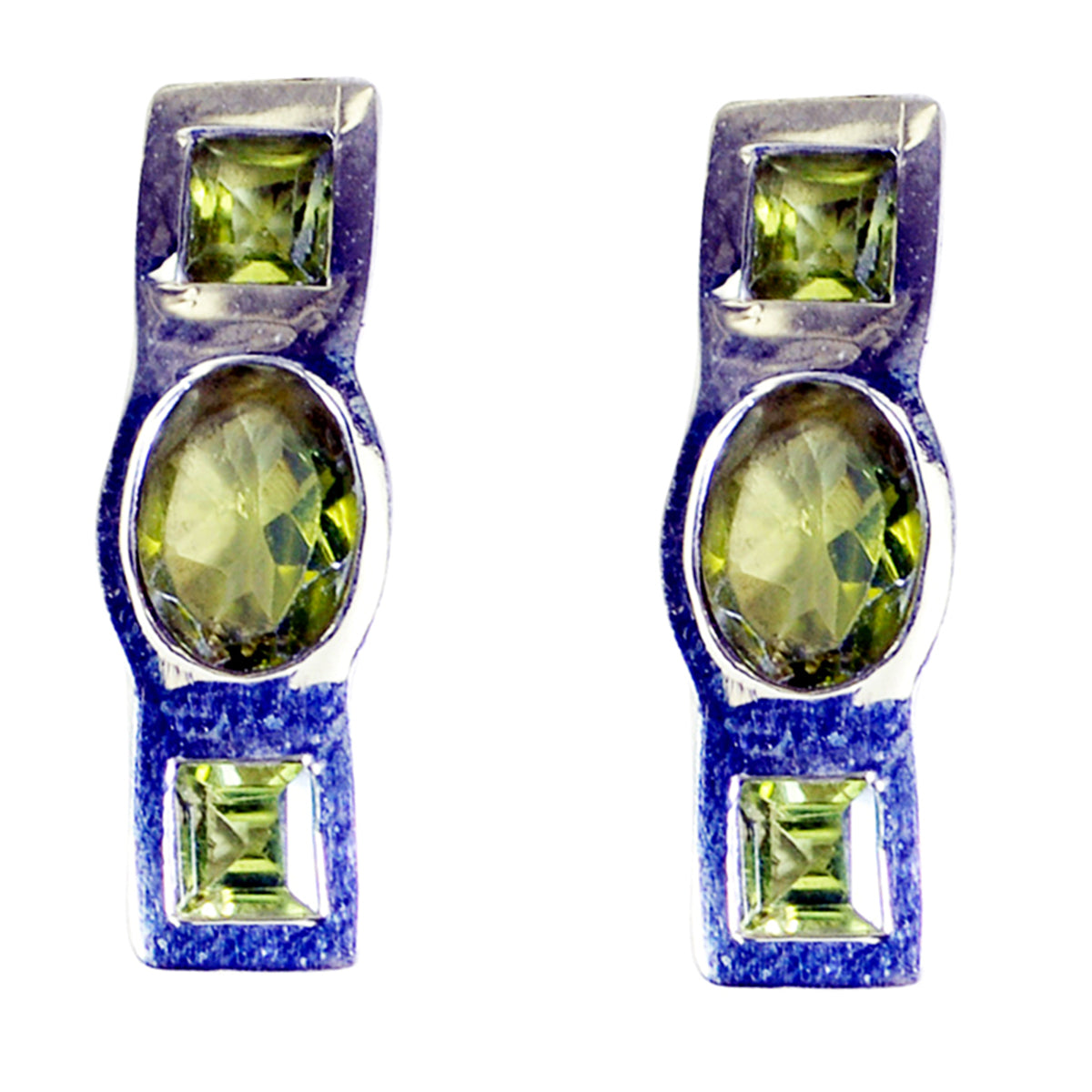 Peridot-American-Isabel-multiple-Stud-Green-Silver-Earring