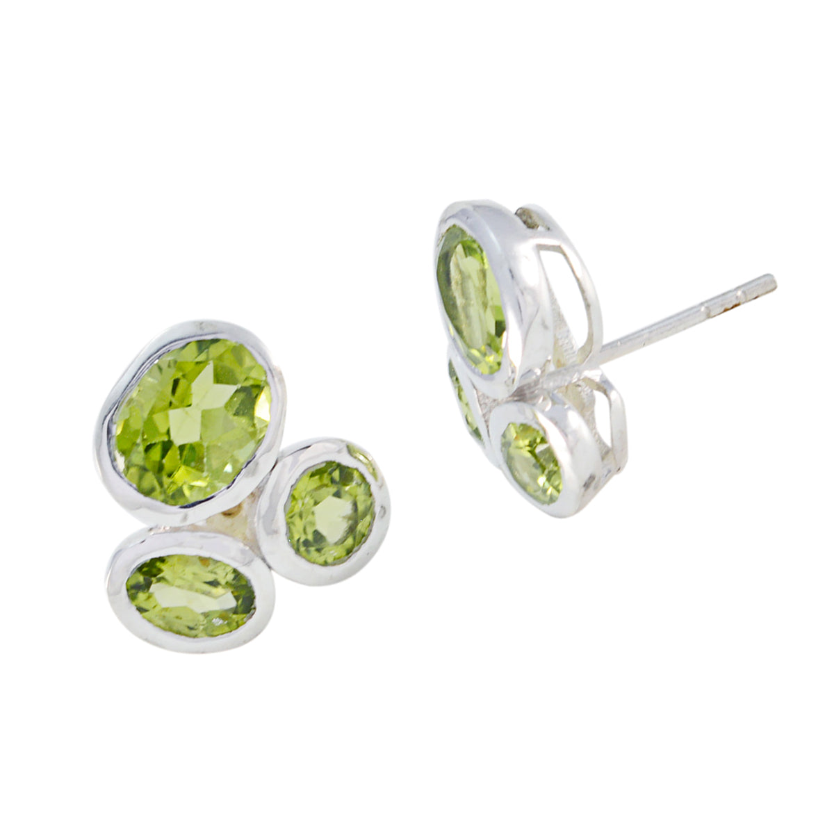 Peridot-Korean-Isabella-multiple-Stud-Green-92.5-Silver-Earring