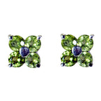 Peridot-Italian-Ivy-multiple-Stud-Green-Silver-Earring