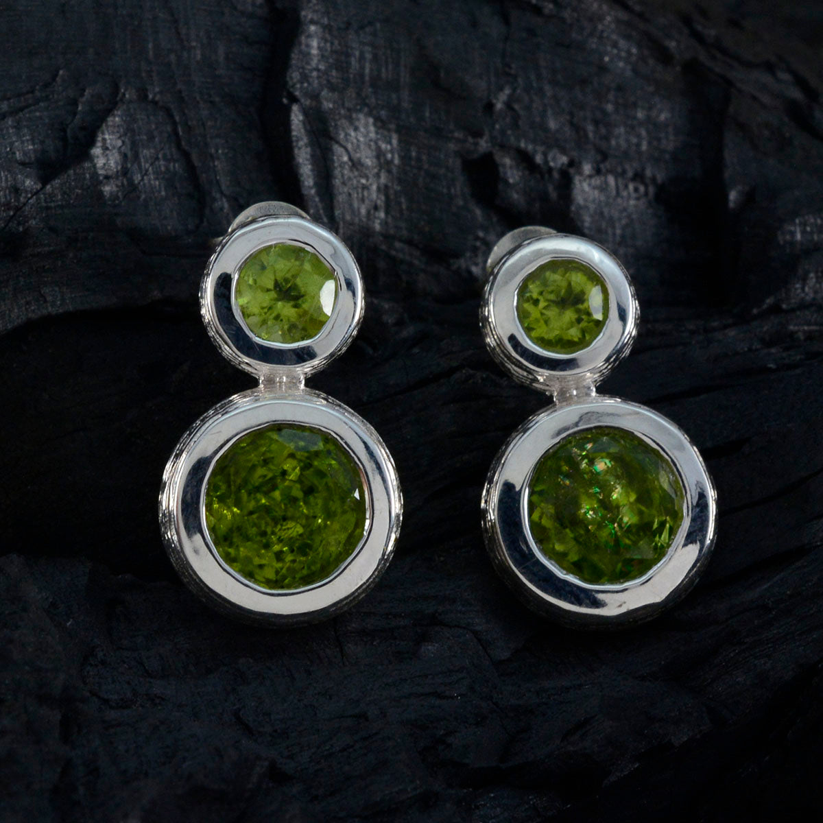 Peridot-Italian-Ellie-Toi-et-Moi-Stud-Green-Sterling-Silver-Earring