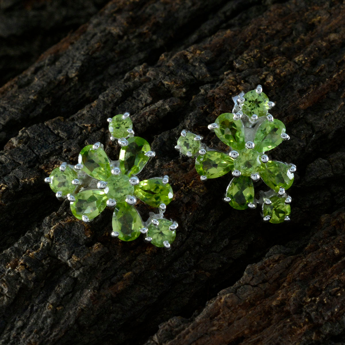 Peridot-American-Hannah-multiple-Stud-Green-92.5-Silver-Earring
