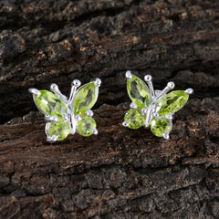 Peridot-Italian-Ines-quarter-Stud-Green-925-Sterling-Silver-Earring