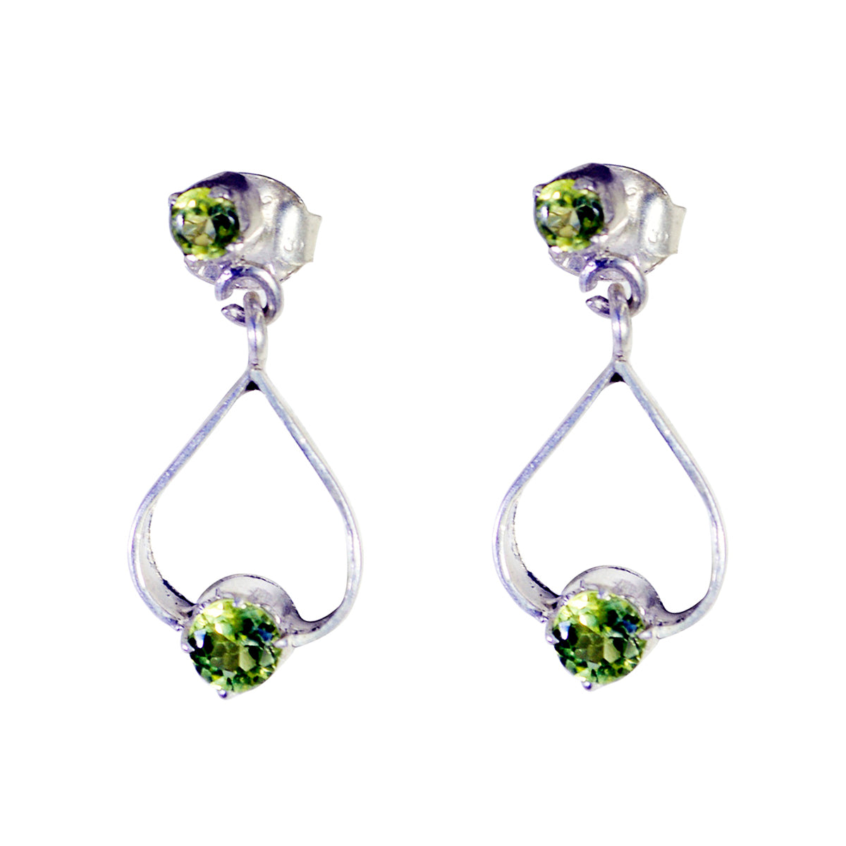 Peridot-Spanish-Katharina-multiple-Stud-Green-Silver-Earring Immagine principale del prodotto