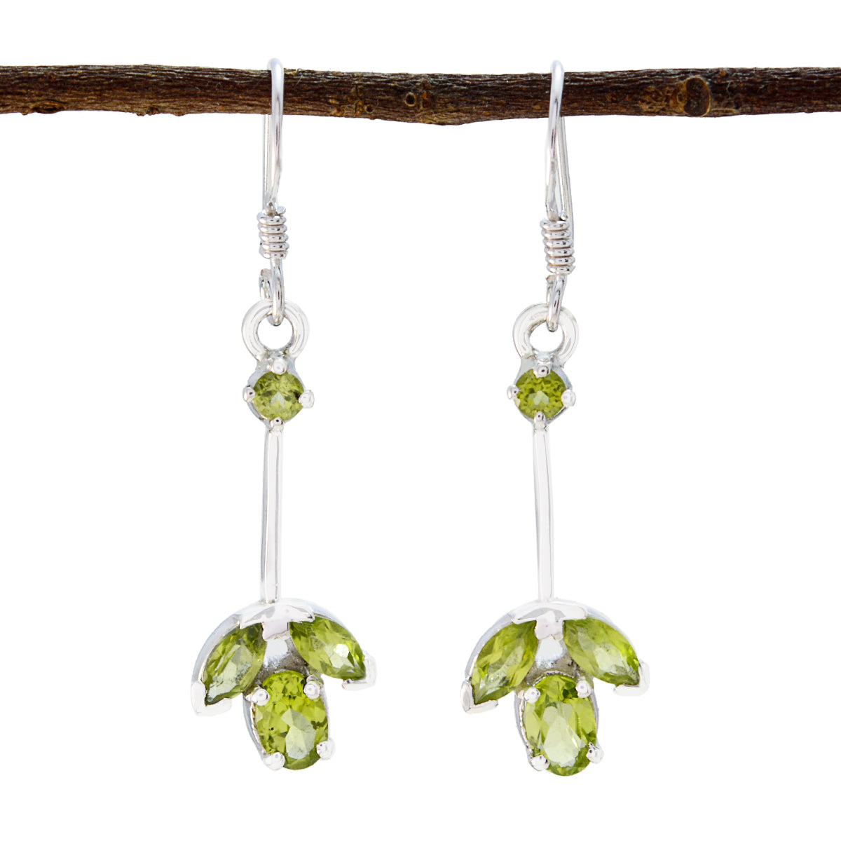 Peridot-Latin-American-Kennedy-multiple-Dangle-Green-92.5-Silver-Earring