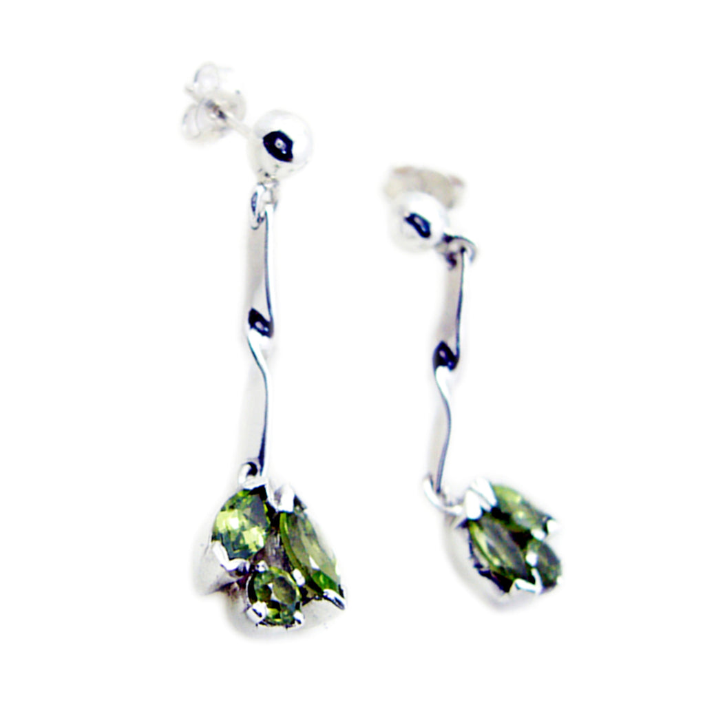 Peridot-African-Lea-multiple-Stud-Green-Silver-Earring