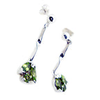 Peridot-African-Lea-multiple-Stud-Green-Silver-Earring