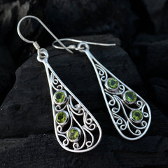 Peridot-Russian-Leah-multiple-Dangle-Green-Silver-Earring