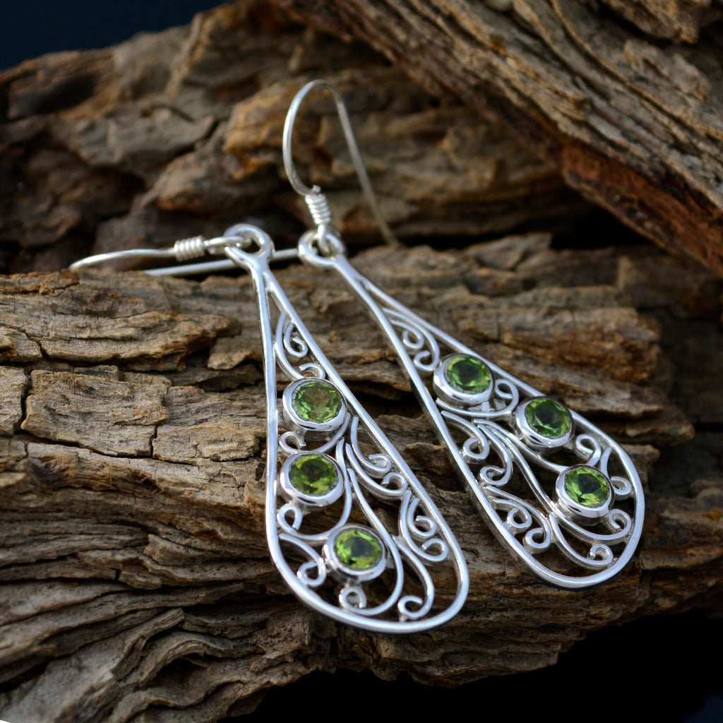 Peridot-Russian-Leah-multiple-Dangle-Green-Silver-Earring
