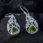 Peridot-Egyptian-Lily-multiple-Dangle-Green-Sterling-Silver-Earring