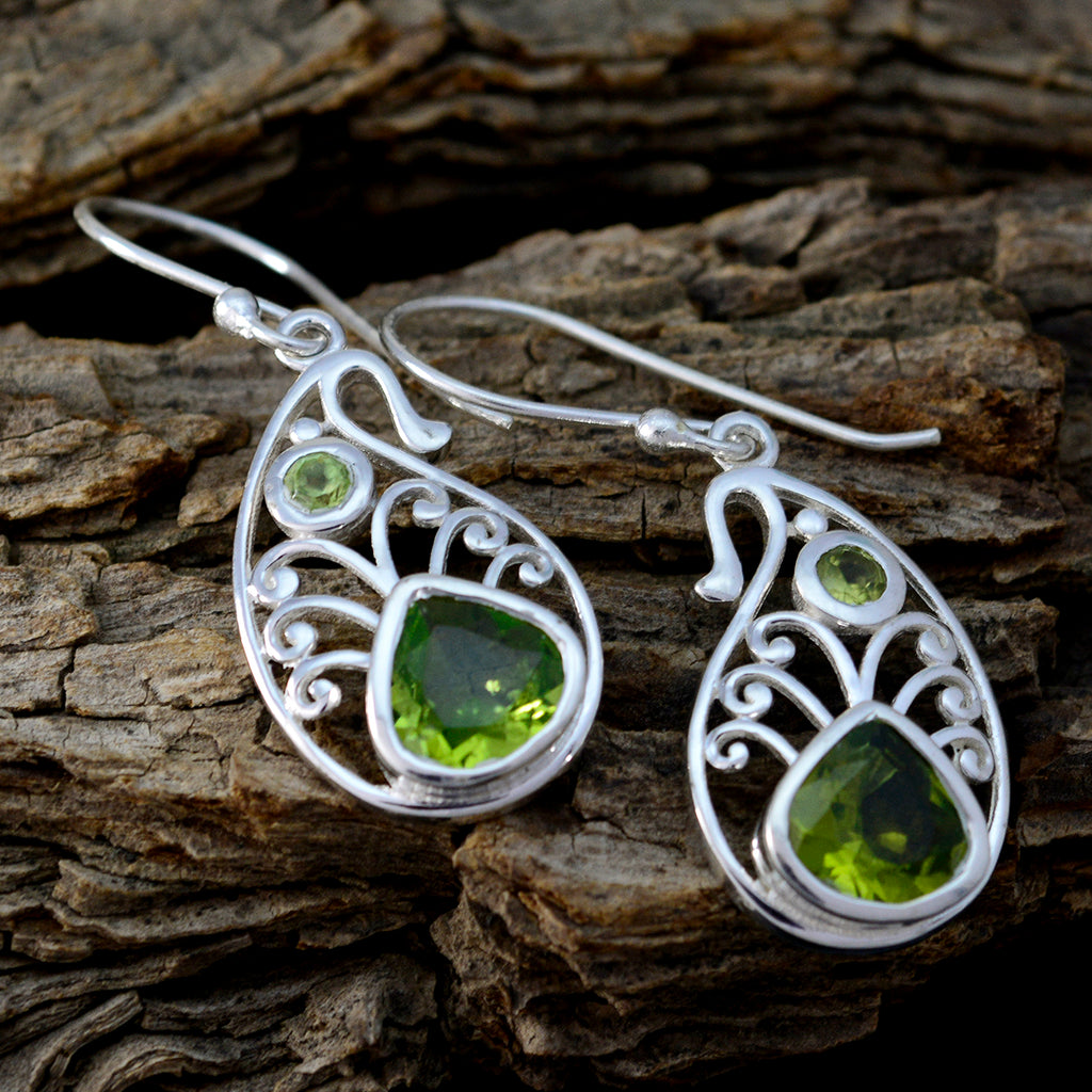 Peridot-Egyptian-Lily-multiple-Dangle-Green-Sterling-Silver-Earring