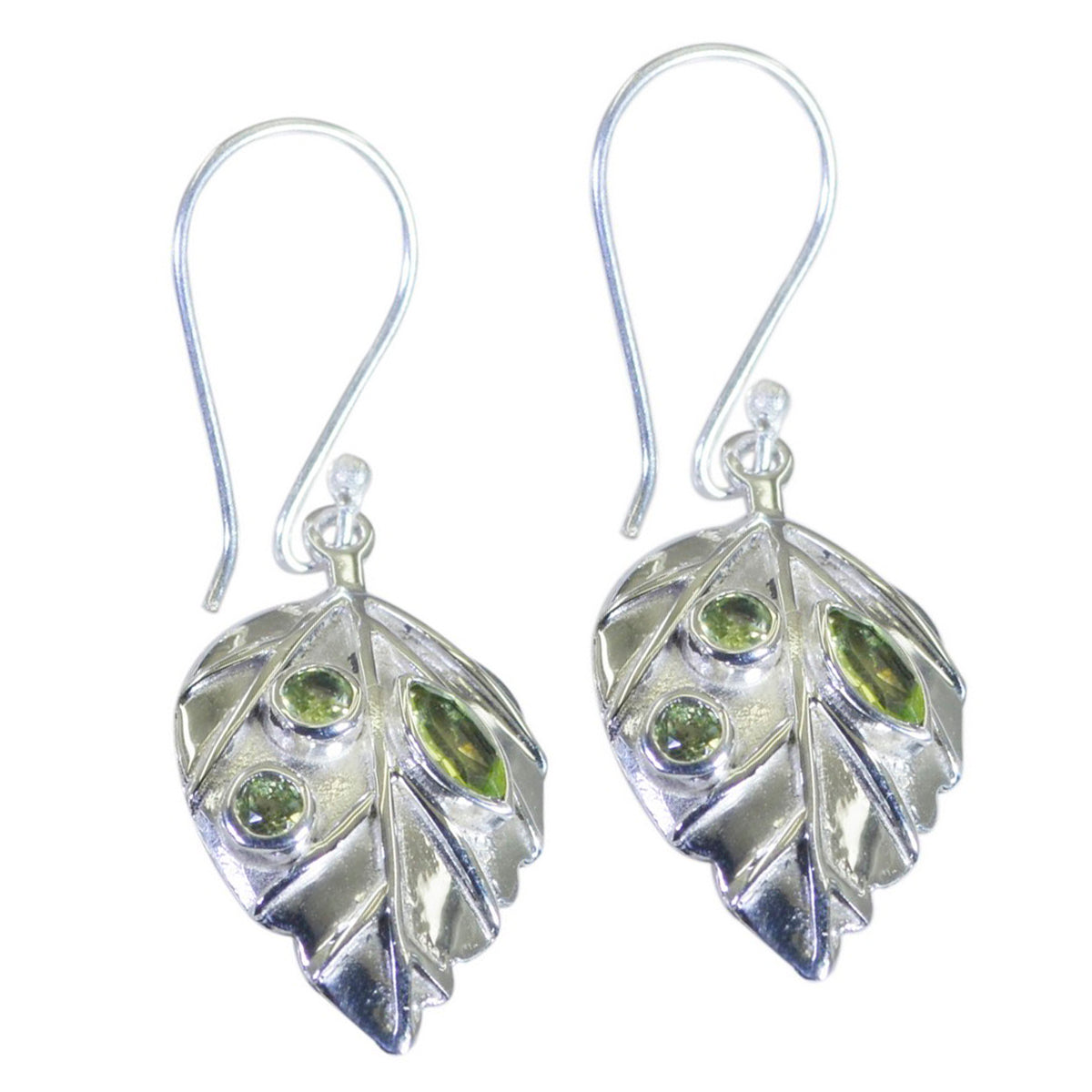 Peridot Korean Lucy multiple Dangle Green 925 Sterling Silver Earring Secondary image