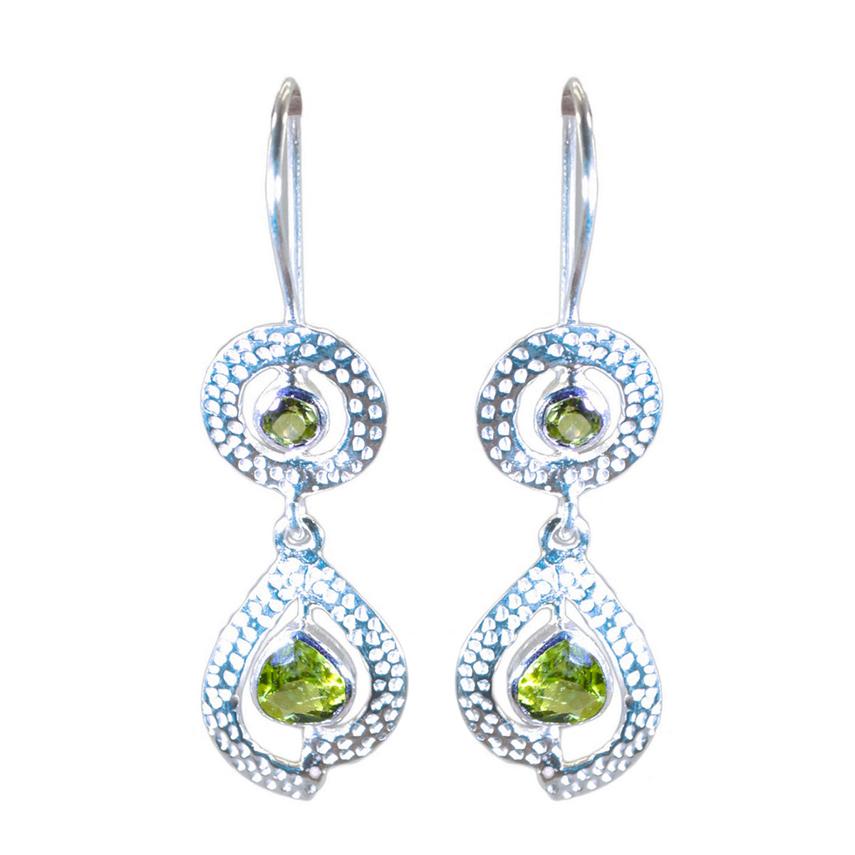Peridot-Turkish-Marie-multiple-Dangle-Green-925-Silver-Earring Main image