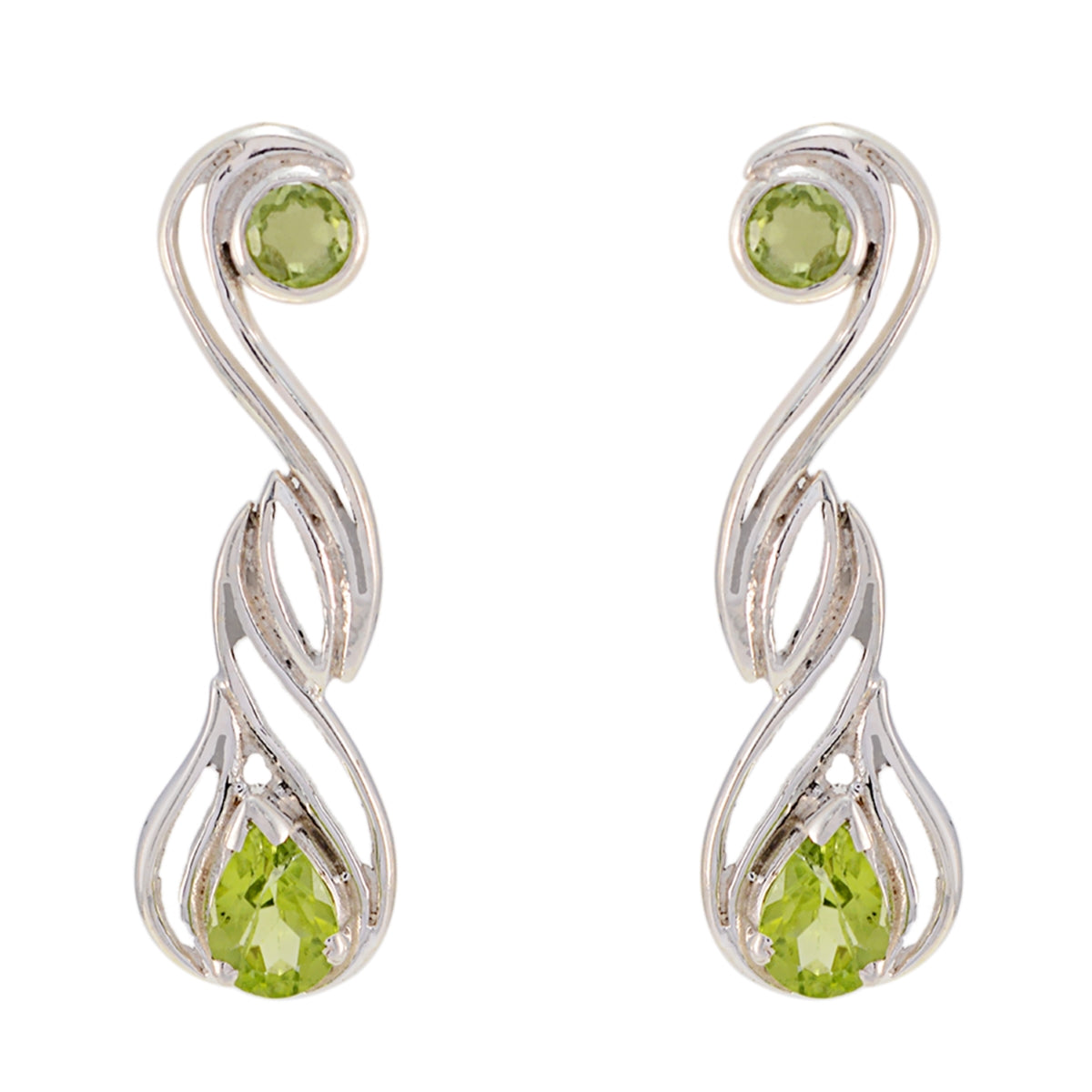 Peridot-Mexican-Mia-multiple-Stud-Green-925-Sterling-Silver-Earring