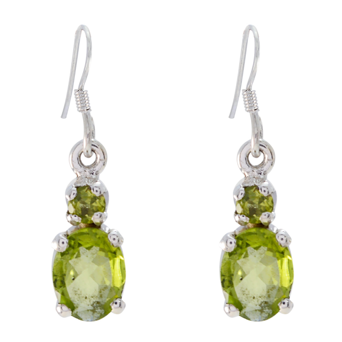 Peridot-Australian-Mila-multiple-Dangle-Green-Sterling-Silver-Earring メイン画像