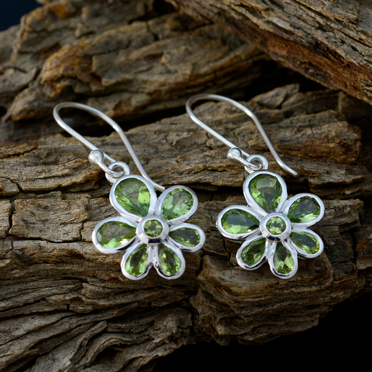 Peridot-French-Nora-multiple-Dangle-Green-925-Sterling-Silver-Earring