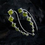 Peridot-Spanish-Wen-multiple-EarCuff-Green-925-Silver-Earring