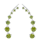 Peridot-Spanish-Wen-multiple-EarCuff-Green-925-Silver-Earring