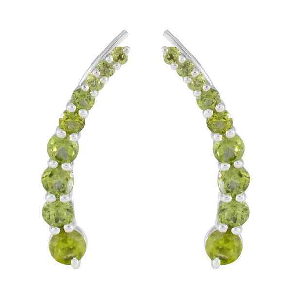 Peridot-Korean-Ana-multiple-EarCuff-Green-92.5-Silver-Earring