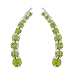 Peridot-Korean-Ana-multiple-EarCuff-Green-92.5-Silver-Earring