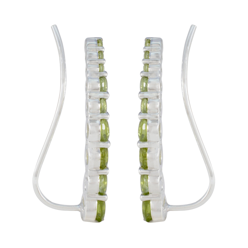 Peridot-Korean-Ana-multiple-EarCuff-Green-92.5-Silver-Earring