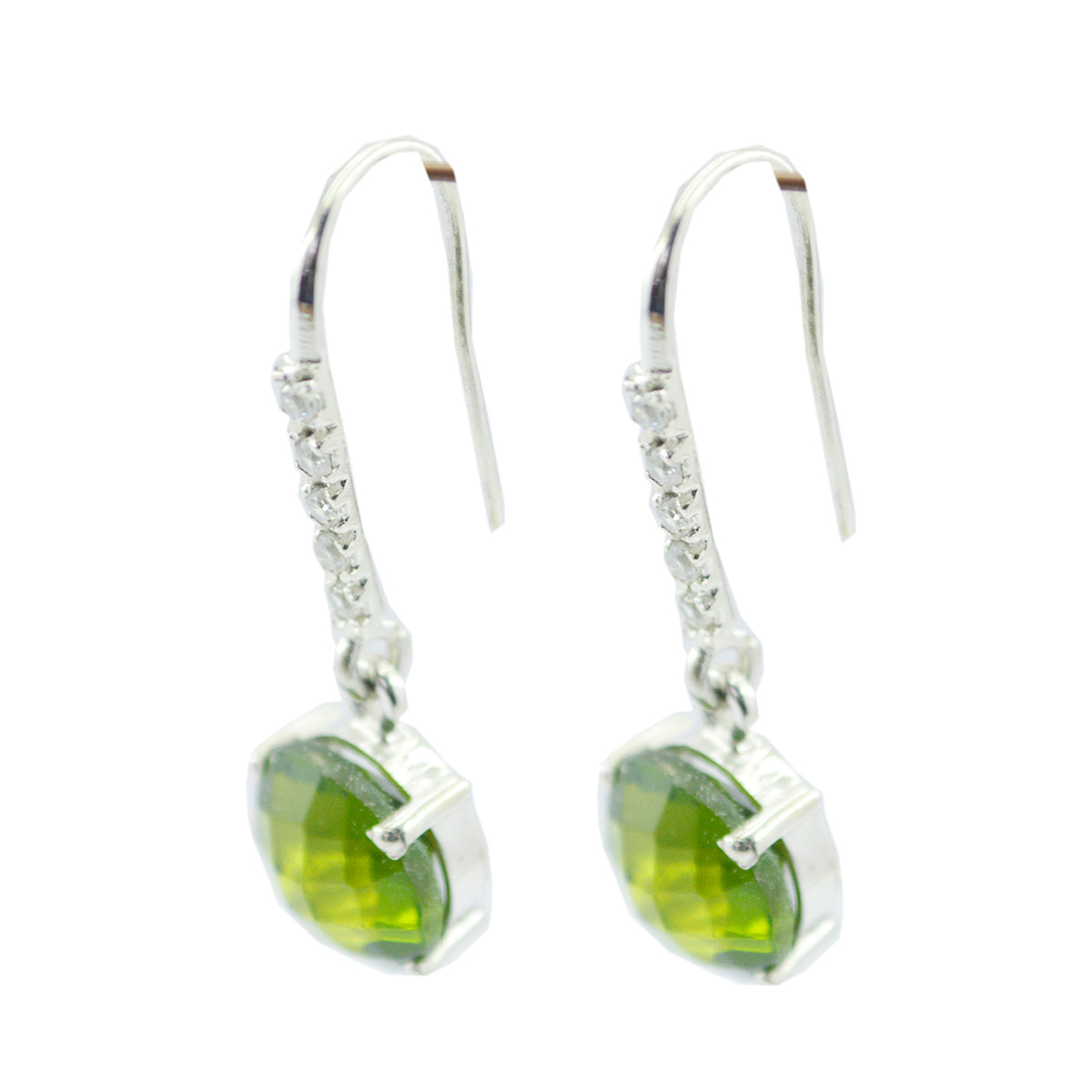 Peridot-Russian-Pauline-multiple-Dangle-Green-Silver-Earring メイン画像