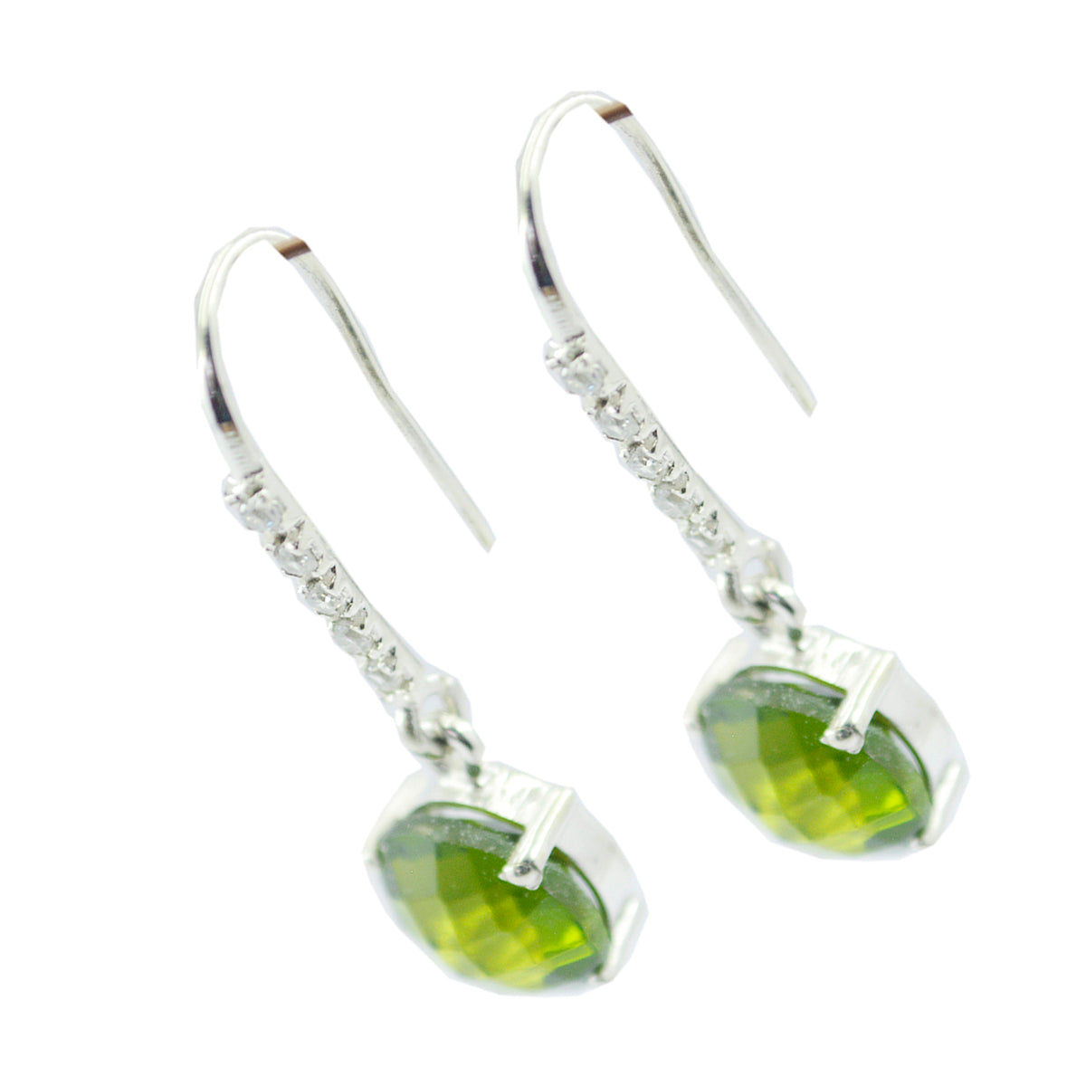 Peridot-Russian-Pauline-multiple-Dangle-Green-Silver-Earring