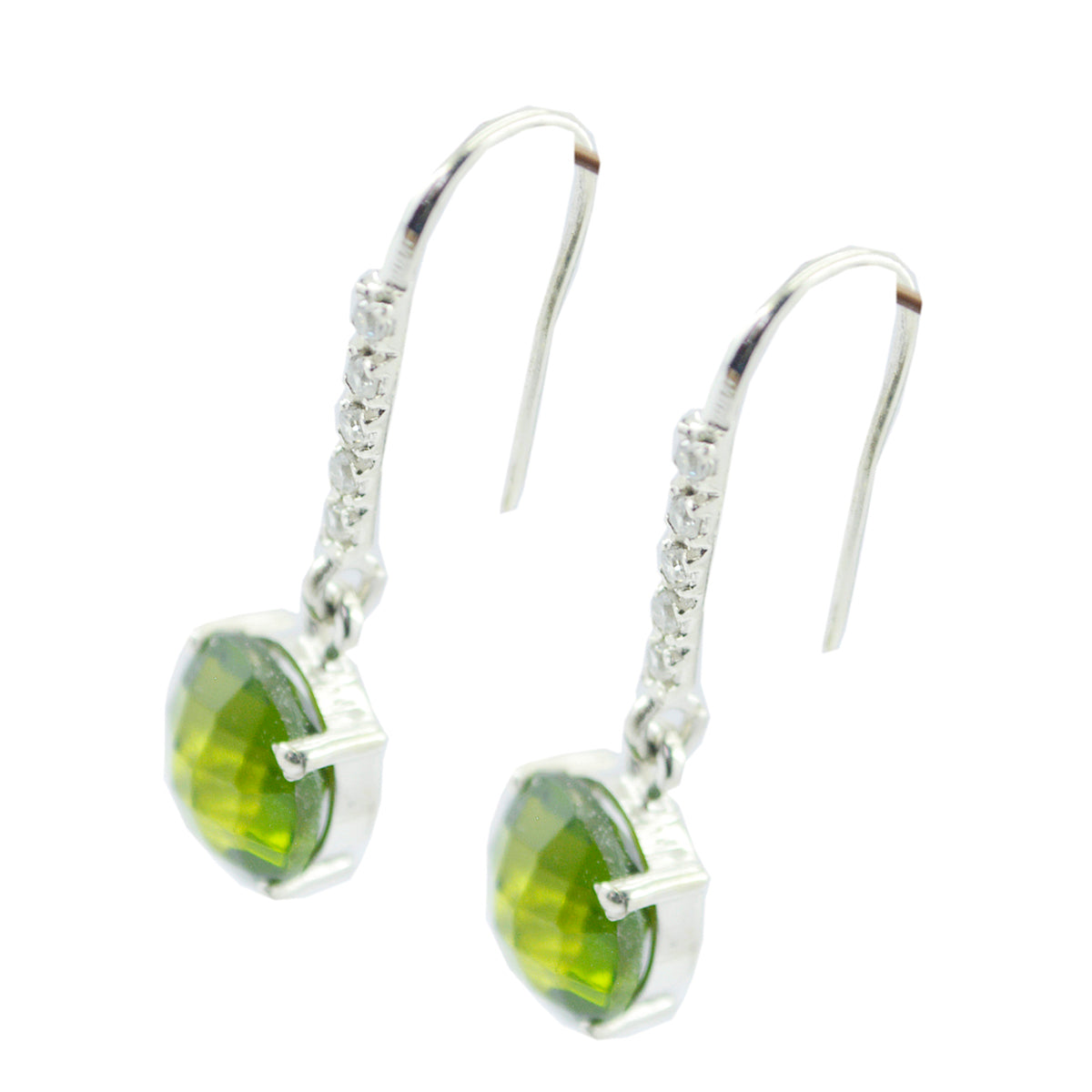 Peridot-Russian-Pauline-multiple-Dangle-Green-Silver-Earring
