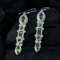 Peridot-German-Emilia-multiple-Dangle-Green-Sterling-Silver-Earring