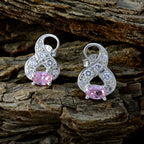 Pink-CZ-Egyptian-Riley-multiple-Stud-Pink-Silver-Earring