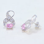 Pink-CZ-Egyptian-Riley-multiple-Stud-Pink-Silver-Earring