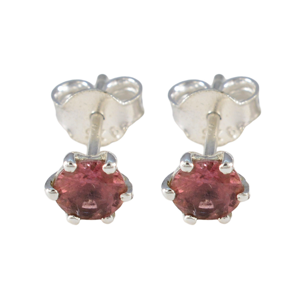 Pink-CZ-American-Fernaanda-multiple-Stud-Pink-Silver-Earring Главное изображение товара