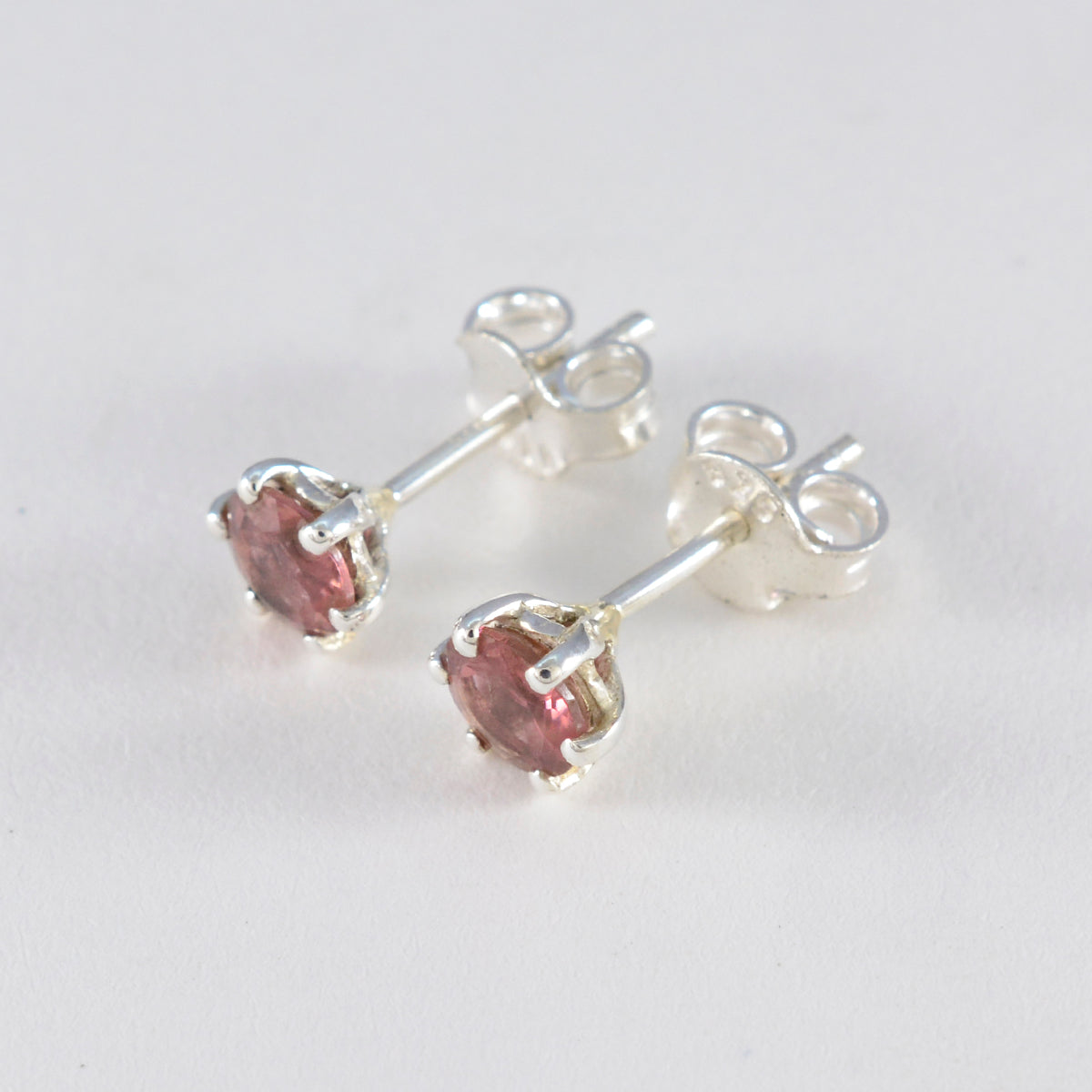 Pink CZ American Fernaanda multiple Stud Pink Silver Earring Второстепенное изображение товара