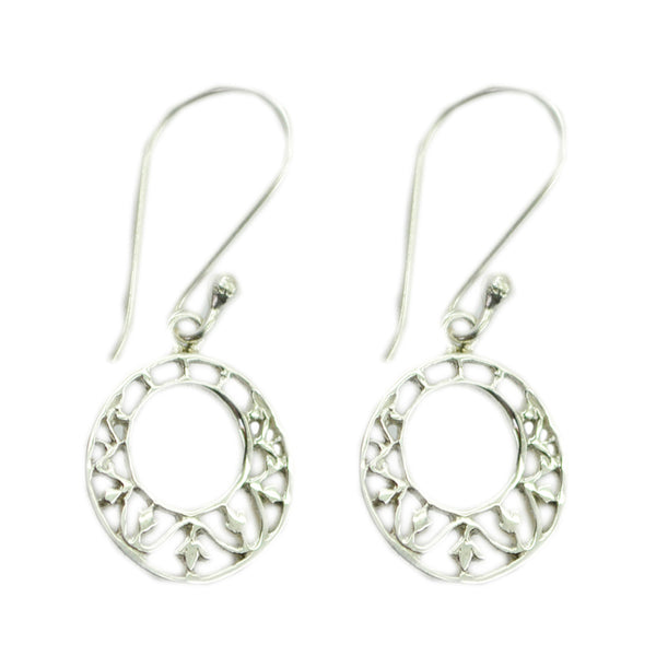 Plain-Egyptian-Katharina-plain-Dangle-Gray-Silver-Earring
