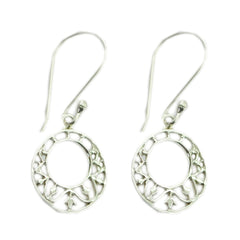 Plain-Egyptian-Katharina-plain-Dangle-Gray-Silver-Earring