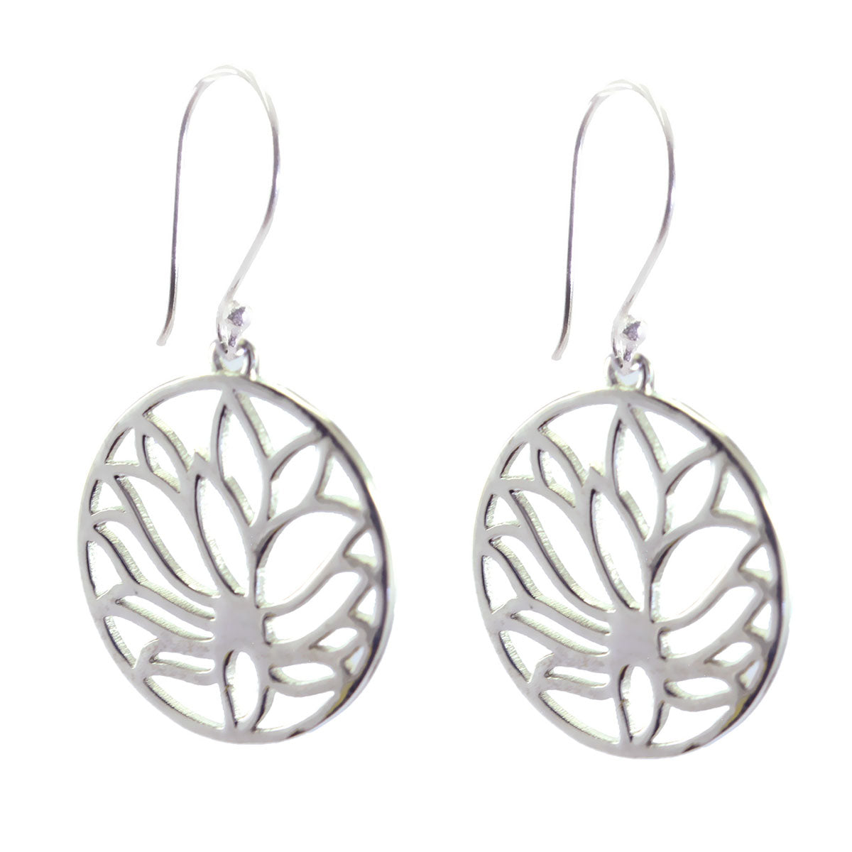 Plain-German-Clara-plain-Dangle-Gray-925-Sterling-Silver-Earring