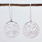 Plain-German-Clara-plain-Dangle-Gray-925-Sterling-Silver-Earring