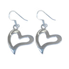 Plain-African-Constanza-plain-Dangle-Gray-Sterling-Silver-Earring